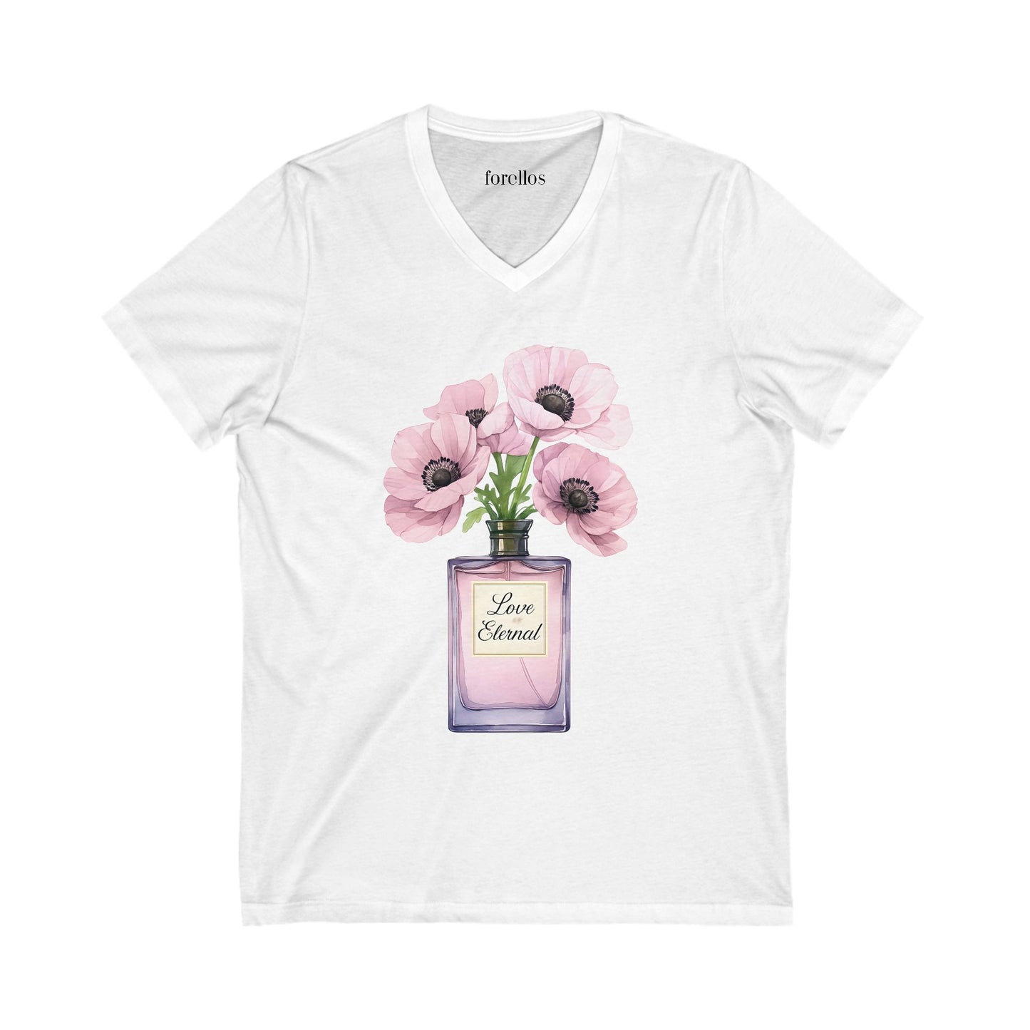 Floral Love Eternal V-Neck Tee