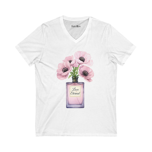 Floral Love Eternal V-Neck Tee