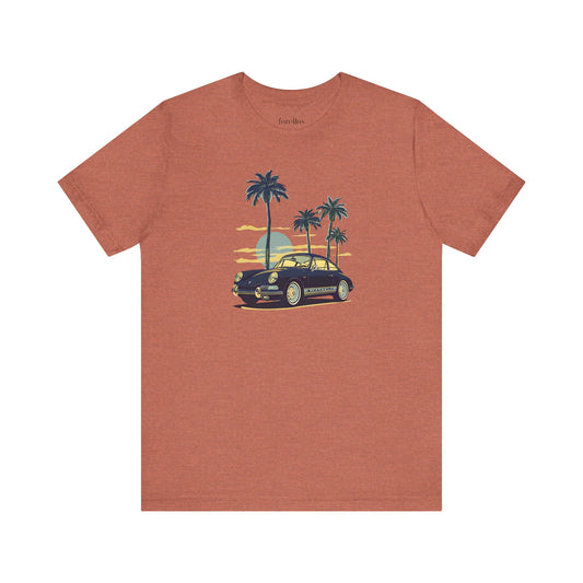 Retro Sunset Car