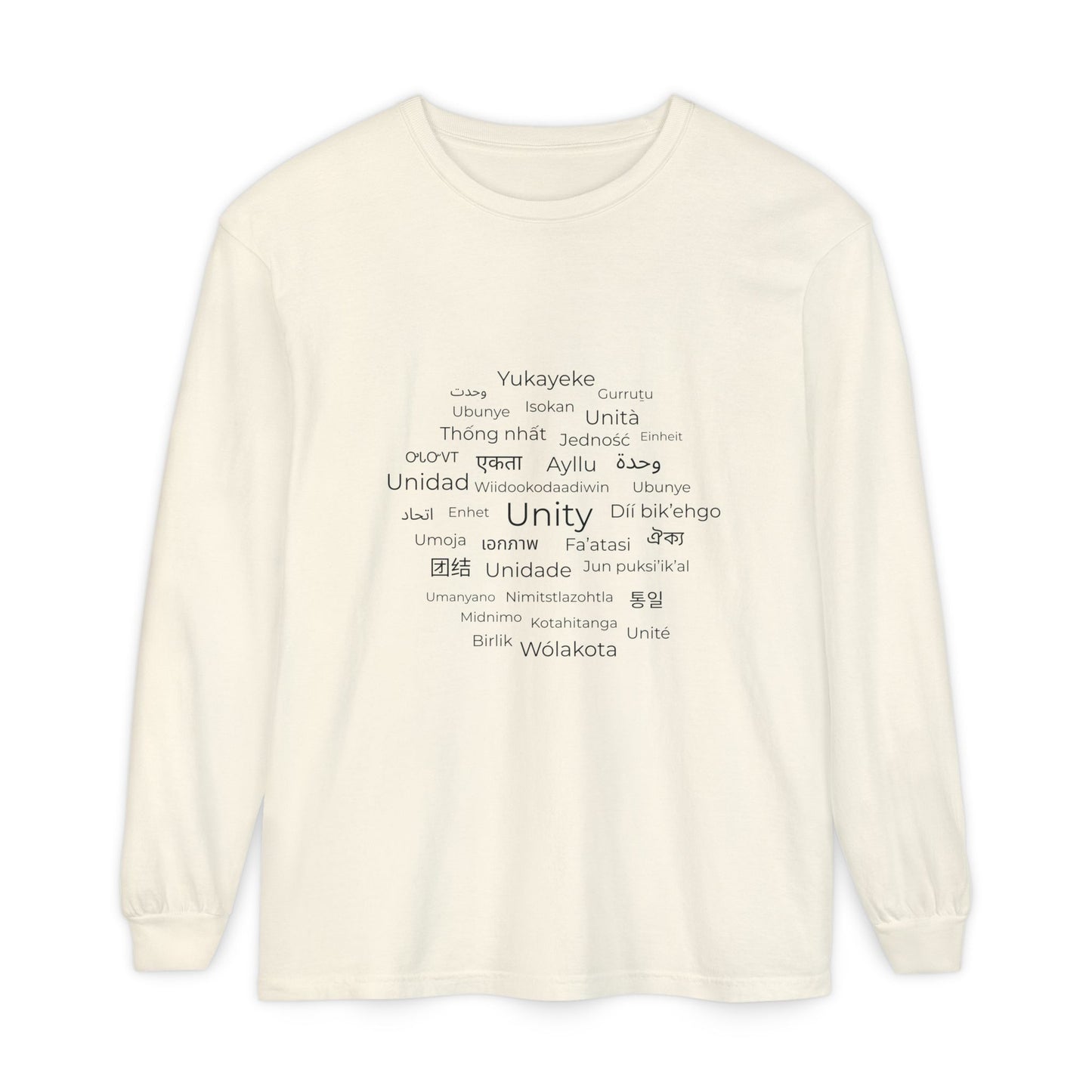 Unity Long Sleeve Shirt – Hope, Peace & Togetherness Statement Tee