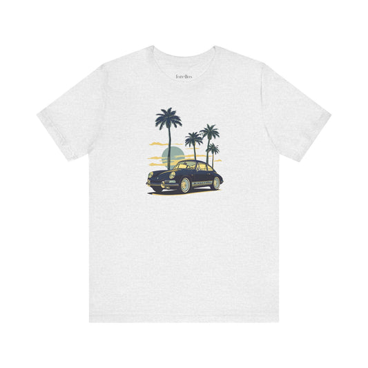 Retro Sunset Car