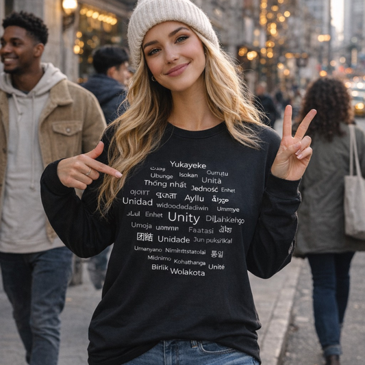 Unity Long Sleeve Shirt – Hope, Peace & Togetherness Statement Tee