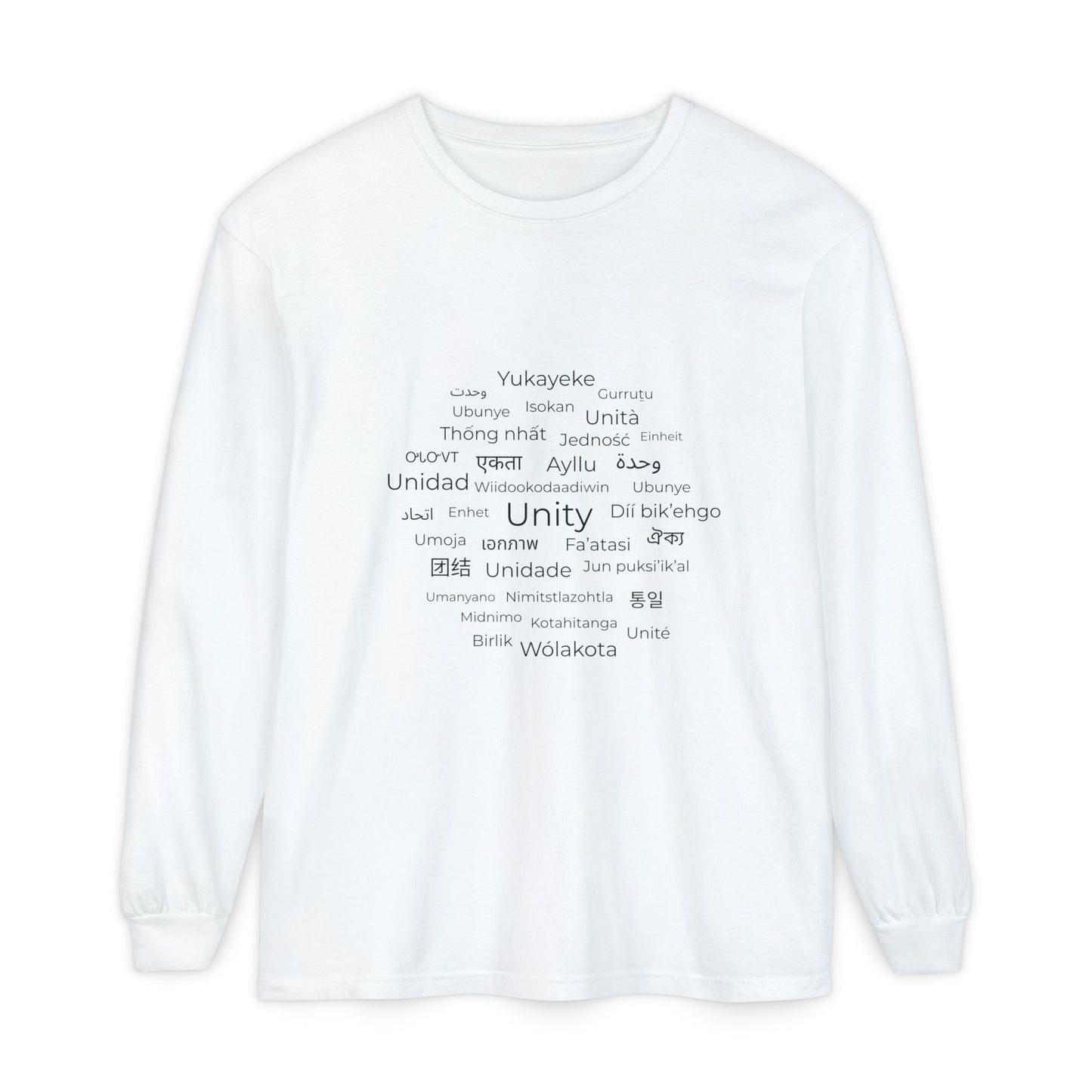Unity Long Sleeve Shirt – Hope, Peace & Togetherness Statement Tee